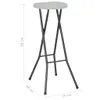 vidaXL Tabouret de bar pliable 2 pcs. PEHD et acier blanc Voir les images du produit 8