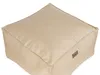 A close-up view of a square pouf with a textured beige fabric cover. Náhľad obrázku produktu