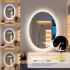 WISFOR Oval LED Badezimmerspiegel 50x70 cm Wandspiegel mit Produktbild-Vorschau 7