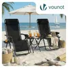 VOUNOT® 2er-Set Liegestuhl Klappbar mit Beistelltisch, Produktbild-Vorschau 7