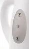 Close-up of a white electric kettle's water level indicator. Voir les images du produit