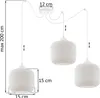 Závěsné svítidlo Spider Riffle White 3-light s bílým Náhled obrázku produktu 6