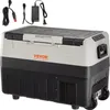 A portable electric cooler and its accessories are displayed against a white background. Voir les images du produit