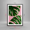 Gerahmtes Poster - Schwarzer Rahmen - Monstera Blatt Rosa - Produktbild-Vorschau 5