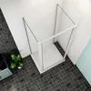 AICA U-form Duschkabine 100x185cm Pendeltür Schwingtür mit Produktbild-Vorschau 2