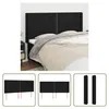 The Living Store Kopfteil mit Ohren Schwarz 183x16x118/128 Produktbild-Vorschau 1