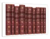 Wallario Wandbild Alte Bücher mit rotem Ledereinband, Produktbild-Vorschau 2