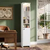 Hochschrank mit LED und Glastür, schmaler Badschrank 170cm, Produktbild-Vorschau 7