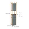Relaxdays Armadio alto da bagno, scaffale da bagno, armadio Anteprima dell’immagine prodotto 4