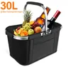 30L Einkaufskorb Faltbar, Korb Einkaufen mit Gepolsterten Produktbild-Vorschau 1