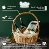 Creative domácí úložný koš Piknikový proutěný koš s uchy 37 Náhled obrázku produktu 4