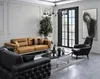 Sofa 3 Sitzer Wohnzimmer Design Möbel Stil Modern Neu braun Produktbild-Vorschau 2
