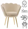 Beiger SHELL GOLD-Sessel mit goldfarbener Polsterung und Produktbild-Vorschau 14