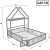 MODFU Kinderbett Hausbett 140 x 200 Massivholzbett mit Produktbild-Vorschau 7