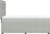 vidaXL Boxspringbett mit Matratze Hellgrau 80x200 cm Samt Produktbild-Vorschau 6