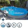 Stahlwandpool Set achtform Cannes 625x360x150cm, Stahl Produktbild-Vorschau 1