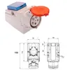 BACHMANN Wand-Kombidose 400V, IEC309 IPX4 5polig Produktbild-Vorschau 2