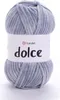 A ball of light gray yarn with a white label. Produktbild-Vorschau