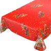 Tischdecke Wachstuch Weihnachten Rot Robust Wasserabweisend Produktbild-Vorschau 1