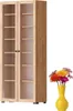 Bücherregal, 2 Glastüren, Nussbaum, Modern, 80x190 cm Produktbild-Vorschau 3