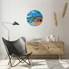 Wanduhr - Rund - Glasuhr - Leuchtturm Meer - 40x40cm - Produktbild-Vorschau 6