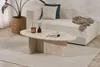 A modern living room scene with a couch, coffee table, rug, and plant. Anteprima dell’immagine prodotto