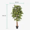 HOMESCAPES Kunstbaum Ficus Benjamini grün 180 cm Produktbild-Vorschau 4