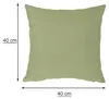 Kissenbezug 40x40 cm hellgrün Struktur Leinenoptik Produktbild-Vorschau 3