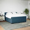 vidaXL Boxspringbett mit Matratze Blau 180x200 cm Samt Produktbild-Vorschau 4