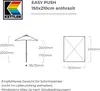 Kettler Sonnenschirm Balkon EASY PUSH 150 x 210 cm Produktbild-Vorschau 3