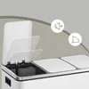 SONGMICS Mülleimer Mülltrennsystem, 3 x 18 L, ergonomisch, Produktbild-Vorschau 5