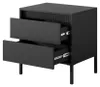 Nachttisch Nachtkommode FERRATO 54 cm Schwarz Riffelung Produktbild-Vorschau 7