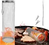 2 Stück rollender Grillkorb, Edelstahl-Rollgrillkorb, Produktbild-Vorschau 2