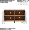 trendteam Wohnen Sideboard Touch Artisan Eiche Melamin/Weiß Produktbild-Vorschau 4