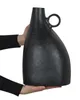 BELIANI Dekovase Schwarz Aluminium 36 cm Hoch mit Griff Produktbild-Vorschau 4