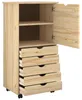 vidaXL Mobile su ruote Marrone 53 x 39 x 103 cm Legno Anteprima dell’immagine prodotto 2