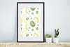 MuchoWow® Gerahmtes Poster Bananen - Melonen - Schablonen Produktbild-Vorschau 4