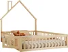 Letto per bambini Merax 140x190 cm con camino e sponda di Anteprima dell’immagine prodotto 6