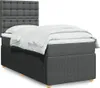 vidaXL Boxspringbett mit Matratze Dunkelgrau 90x190 cm Produktbild-Vorschau 1