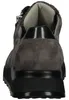 The back view of a grey sneaker with a black sole. Produktbild-Vorschau