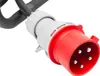 A close-up of a heavy-duty electrical plug and cable. Produktbild-Vorschau