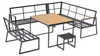 home24 Loungegruppe - 5-teilig - Stahl / Webstoff - Grau Produktbild-Vorschau 10