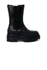 A studio shot of a black boot. Voir les images du produit