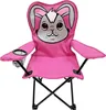 Kinder Anglersessel Pink mit Getränkehalter und Tasche Motiv hase Produktbild-Vorschau