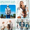 Collage of images showing people using dog carriers in various settings. Produktbild-Vorschau