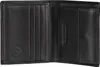 An open black leather wallet showing the interior card slots and a coin pocket. Produktbild-Vorschau