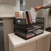 Kovový organizér na dokumenty, 3 přihrádky, stohovatelný Náhled obrázku produktu 3