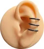 Ear Cuff Chirurgenstahl Ohrschmuck dreireihig in schwarz Produktbild-Vorschau 2