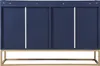 A blue sideboard with a gold metal frame. Náhled obrázku produktu