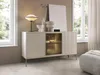 Moderne Geriffelte Kommode LAGOS K3D Kaschmir Matt LED Produktbild-Vorschau 2